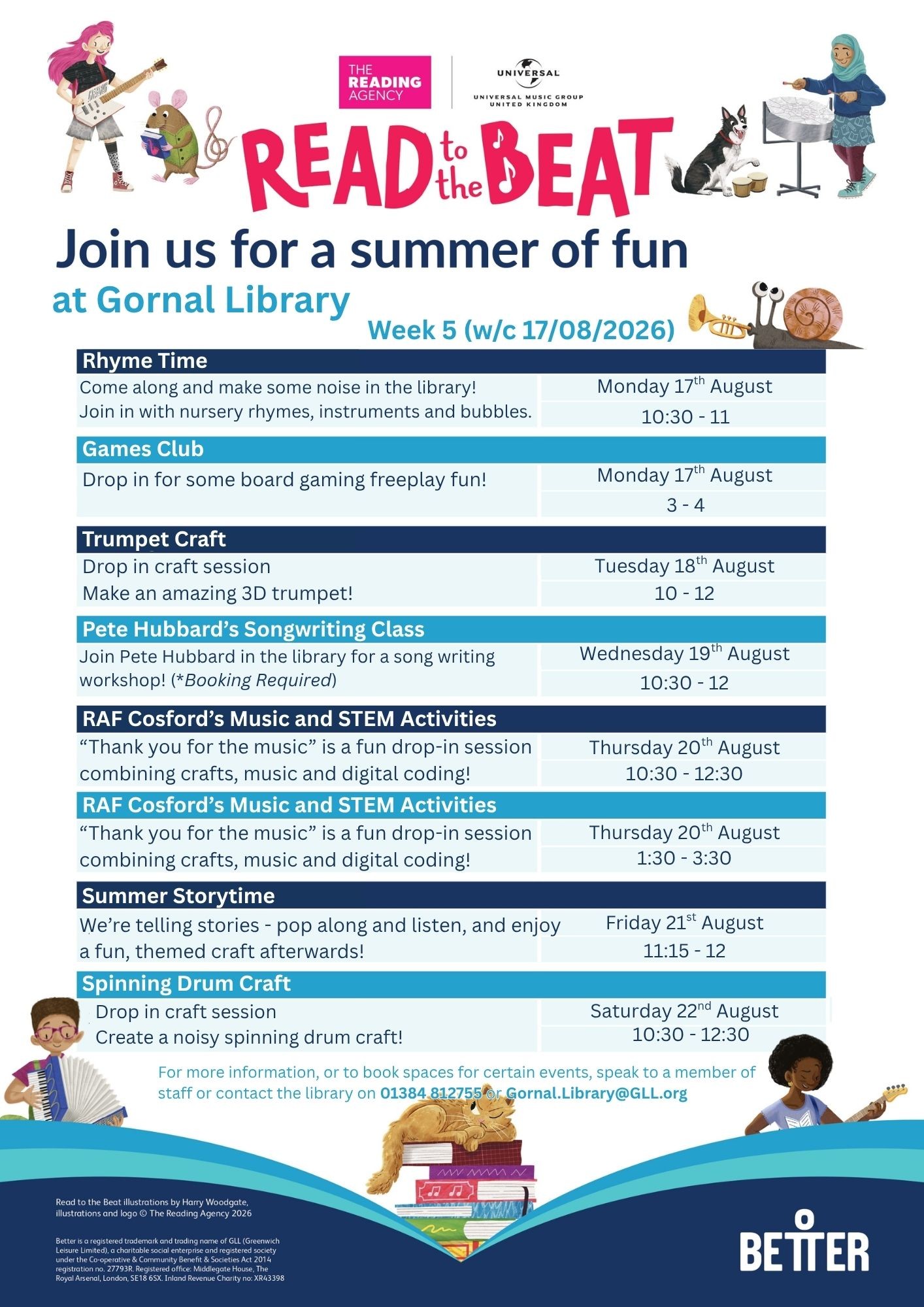 Gornal Library - Summer Reading Challenge 17-22 August 2026
